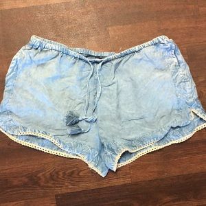 Flowy jean shorts, L